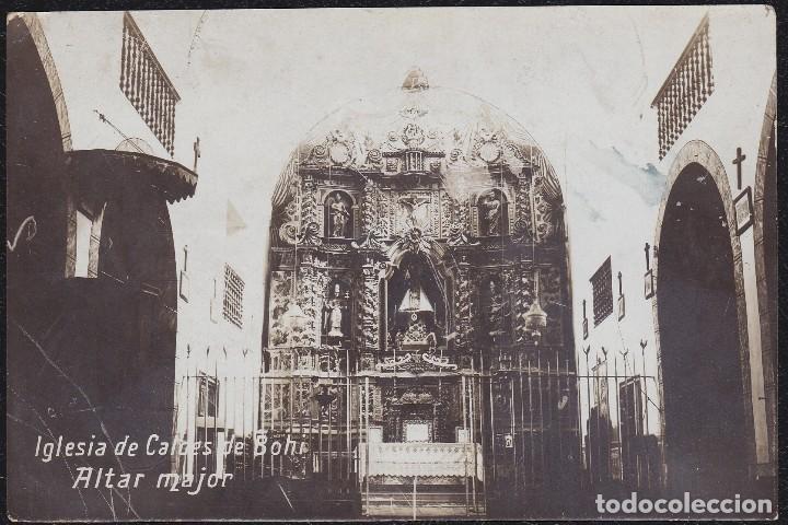 Postales: POSTALES - CATALU&Ntilde;A. IGLESIA DE CALDES DE BOH&Iacute;. ALTAR MAJOR.