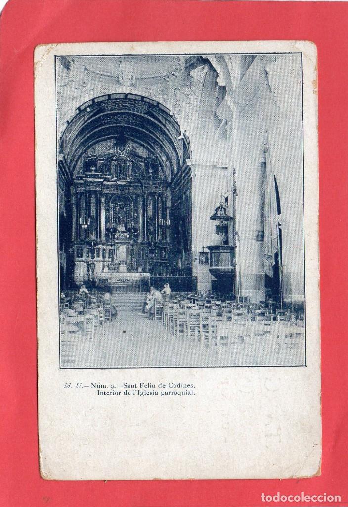Postales: sant feliu de codinas. 9 m.u. interior iglesia - Foto 1