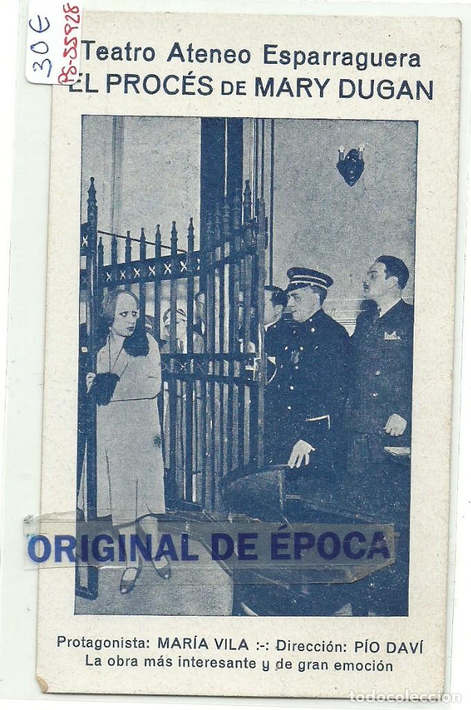 Postkarten: (PS-55928)POSTAL TEATRO ATENEO ESPARRAGUERA-EL PROCES DE MARY DUGAN
