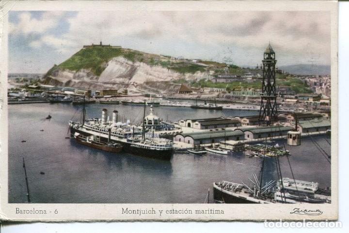 Postales: BARCELONA-MONTJUICH-ESTACI&Oacute;N MAR&Iacute;TIMA-PUERTO---ZERKOWITZ