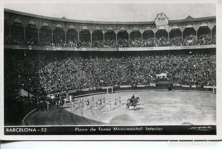 Postales: BARCELONA--PLAZA DE TOROS MONUMENTAL-INTERIOR-SALIDA TOREROS-ZERKOWITZ