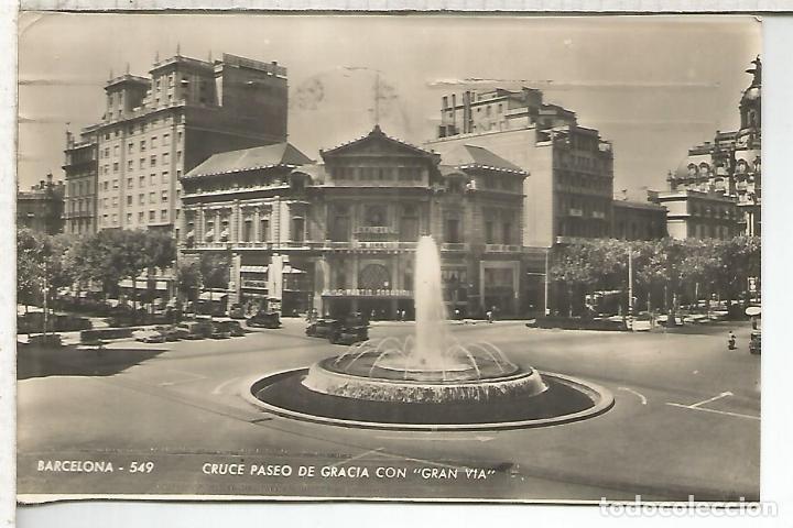 Postales: BARCELONA GRAN VIA ESCRITA - Foto 1