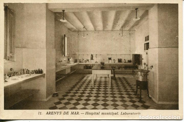 Postales: ARENYS DE MAR-HOSPITAL MUNICIPAL-LABORATORIO- MUMBR&Uacute; N&ordm; 11