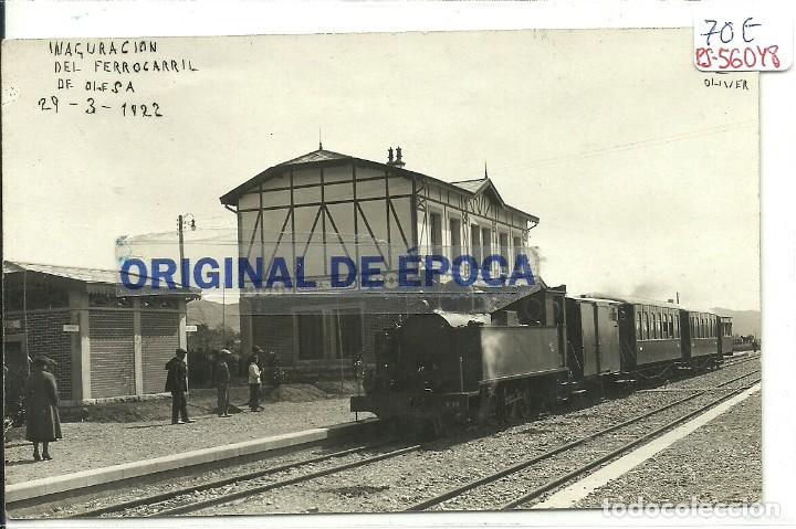 Postkarten: (PS-56048)POSTAL FOTOGRAFICA DE OLESA-INAGURACION DEL FERROCARRIL-29-3-1922