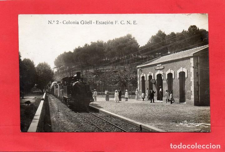 Postales: colonia g&uuml;ell. santa coloma de cervell&oacute;. 2 estacion f c n e