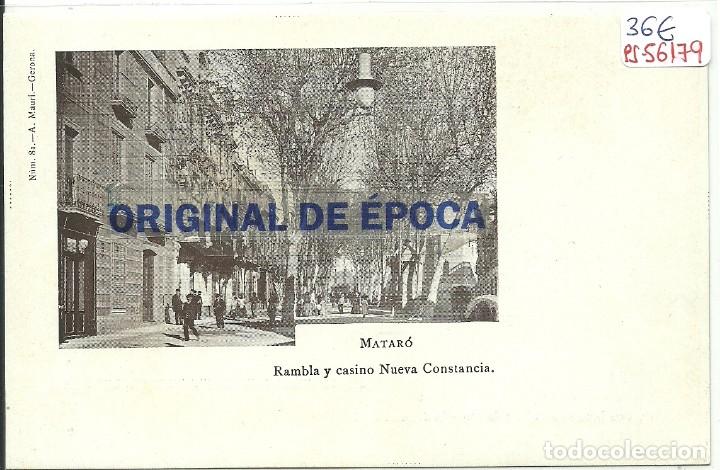 Postkarten: (PS-56179)POSTAL DE MATARO-RAMBLA Y CASINO NUEVA CONSTANCIA.A.MAURI