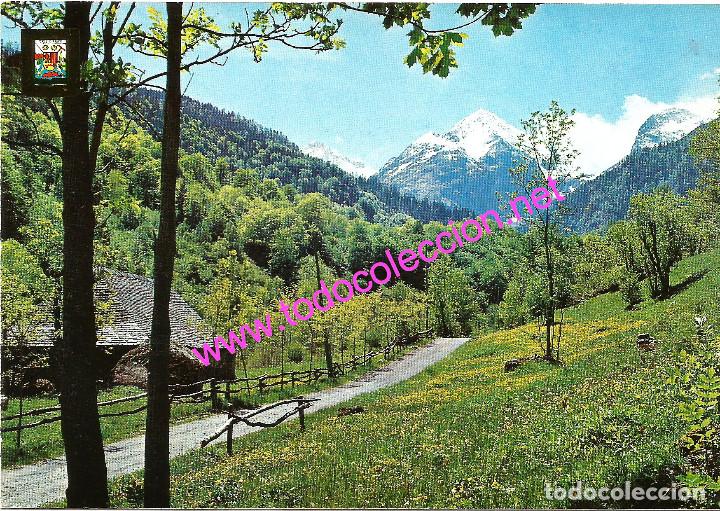 Postales: VALL D'ARAN - CAM&Iacute; DE L'ARTIGA DE LIN (POSTAL SIN CIRCULAR) - A&Ntilde;O 1975