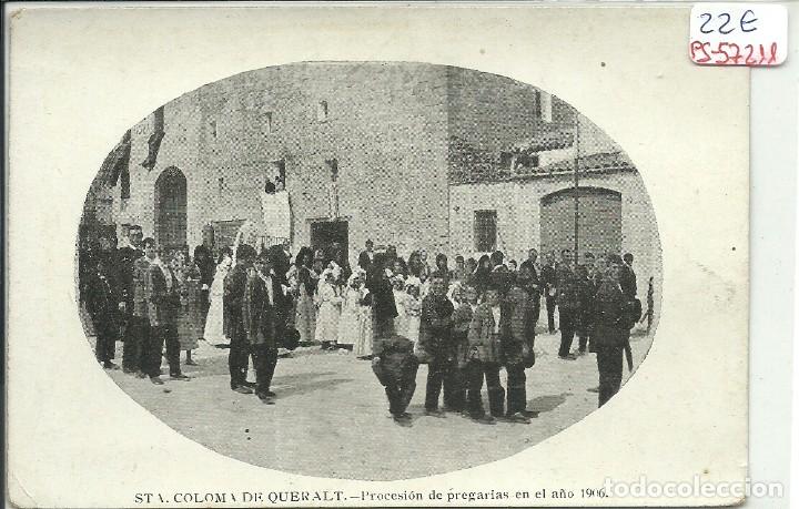 Postcards: (PS-57211)POSTAL DE STA.COLOMA DE QUERALT-PROCESION DE PREGARIAS EN EL A&Ntilde;O 1906