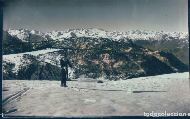 Postcards: POSTAL VALLE DE ARAN - SALARDU - PISTAS DE VAQUEIRA Y MACIZO DEL ANETO AL FONDO - SICILIA