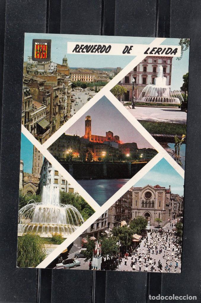 Postales: N&ordm; 1762. LERIDA. VISTA PARCIAL. PLAZA DEL GOBIERNO CIVIL.