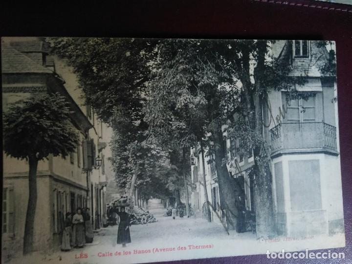 Postales: LES.  CALLE DE LOS BANOS . AVENUE DES THERMES.