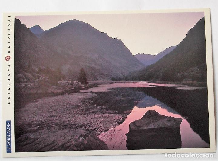 Postales: Aig&uuml;es Tortes. 1 (10) Amanecer en el Estany de la Llebreta. La Vanguardia. Nueva. Color
