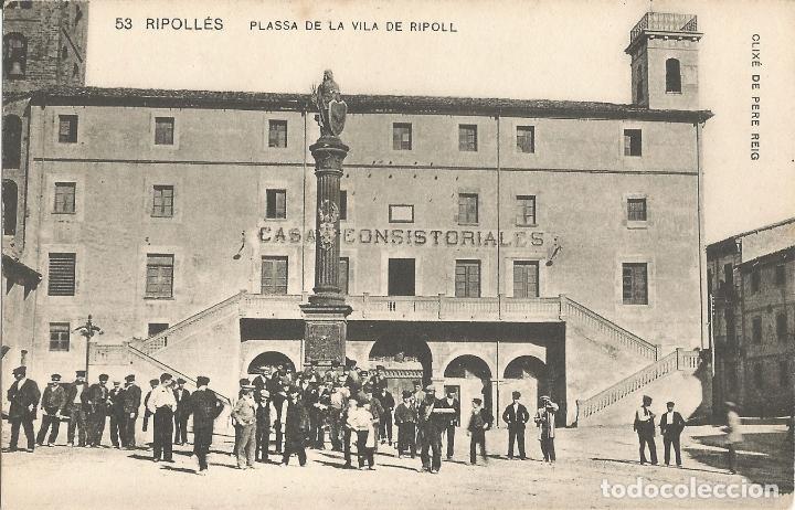 Postales: RIPOLLES - PLASSA DE LA VILA DE RIPOLL - CLIXE DE PERE REIG - APEC N&ordm; 53 - S/C