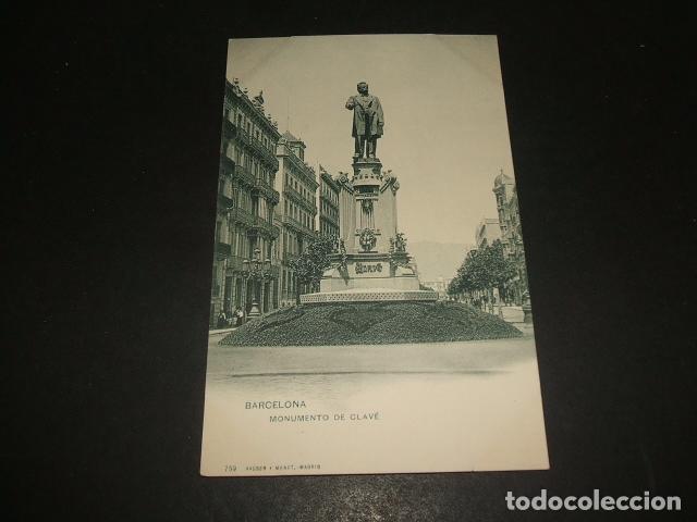 Postales: BARCELONA MONUMENTO DE CLAV&Eacute; HAUSER Y MENET - Foto 1