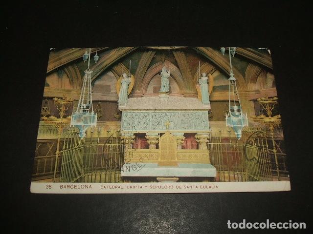 Postales: BARCELONA CATEDRAL CRIPTA Y SEPULCRO DE SANTA EULALIA - Foto 1