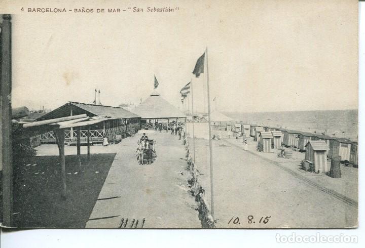 Postales: BARCELONA-BA&Ntilde;OS DE MAR- SAN SEBASTIAN-1915- SAMSOT