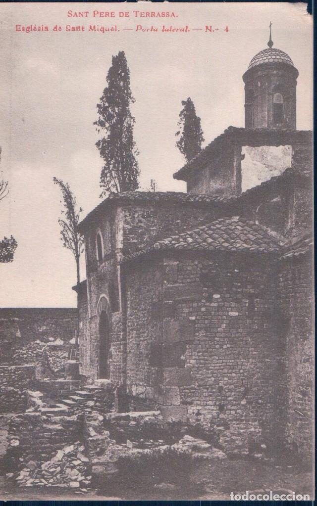 Postcards: POSTAL SANT PERE DE TERRASSA - ESGLESIA DE SANTA MARIA - PORTA LATERAL 4