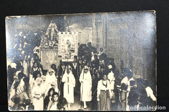 Postcards: Procesion Virgen con estandarte. Localidad a identificar.tarjeta Postal fotogr&aacute;fia 46