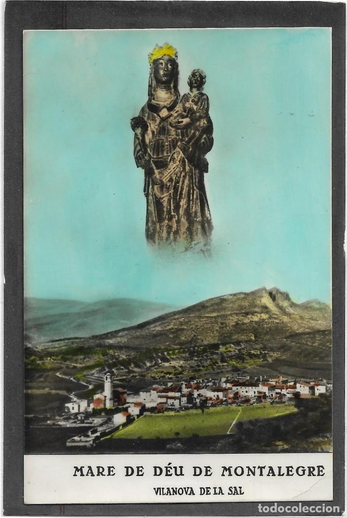 Postales: VILANOVA DE LA SAL / VISTA / MARE DE DEU DE MONTALEGRE / FRANQUEADA
