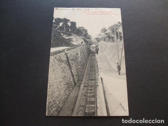 Postales: BARCELONA LINEA DEL FUNICULAR DE VALLVIDRERA - Foto 1