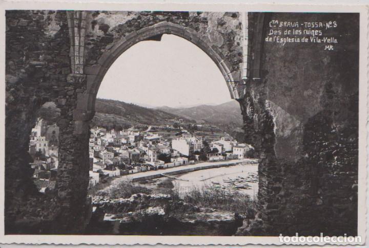 Postales: TOSA DE MAR (GERONA) - COSTA BRAVA - DESDE LAS RUINAS DE LA IGLESIA DE VILA-VELLA - MR