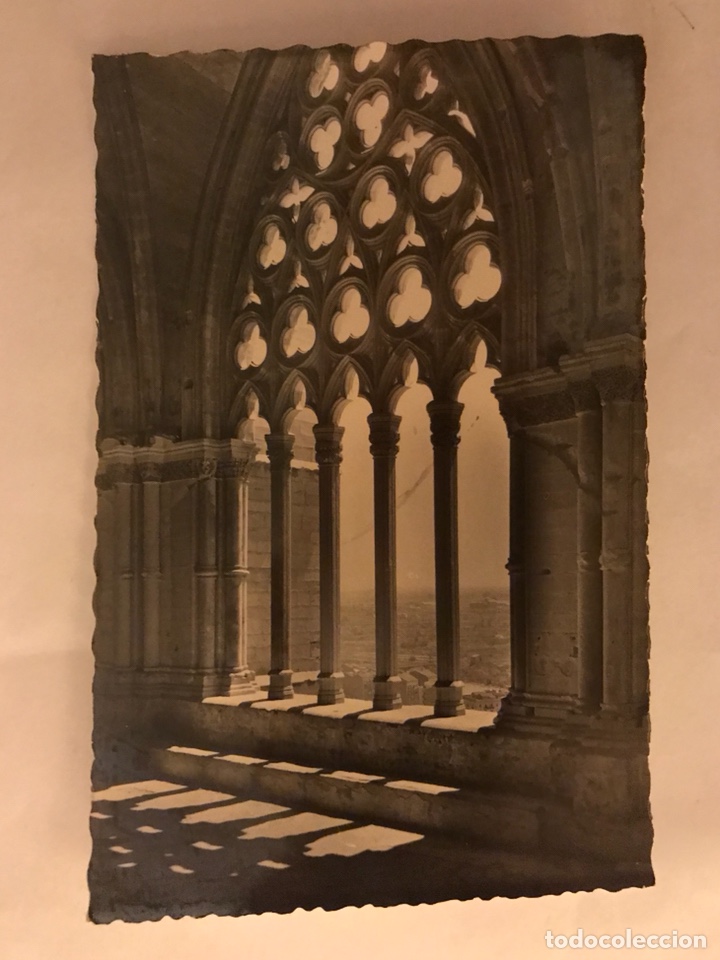 Postales: LERIDA. Postal No.32 La seo. Antigua Catedral (Ventanal) Edita: Garcia Garrabella (h.1950?)