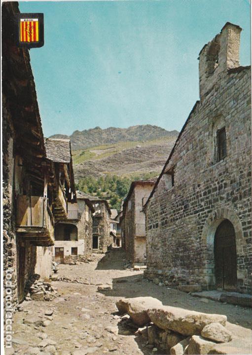 Postales: vall de bohi, boi, tahull, carrer tipic i esglesia romanica santa maria, provincia lerida