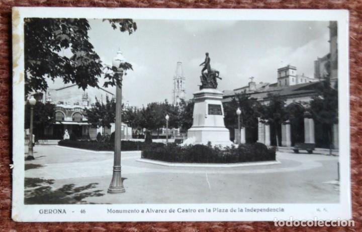 Postales: GERONA - MONUMENTO A ALVAREZ DE CASTRO - Foto 1