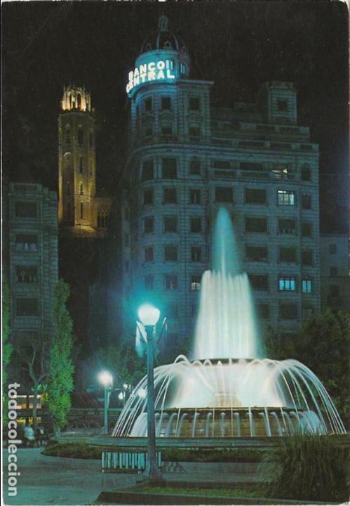 Postales: lerida, fuente del gobierno civil, aspecto nocturno
