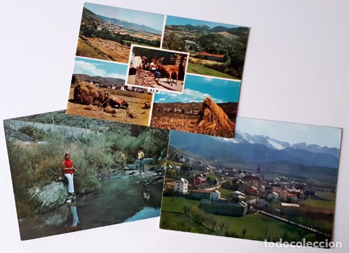 Postales: LOTE DE 3 POSTALES- ALP (CERDA&Ntilde;A) PIRINEOS ORIENTALES. GERONA- A&Ntilde;OS (70)