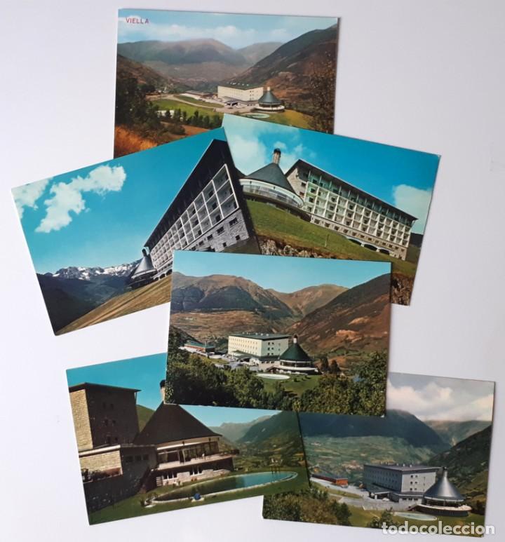 Postales: LOTE DE 6 POSTALES- VIELLA.- PARADOR NACIONAL. L&Eacute;RIDA- A&Ntilde;OS (60- 70)