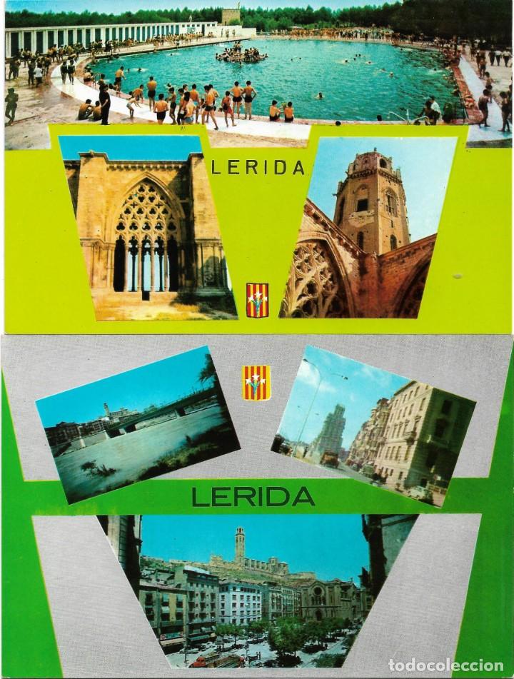 Postales: LERIDA 2 POSTALES VARIAS VISTAS EDICIONES DARVI S/C
