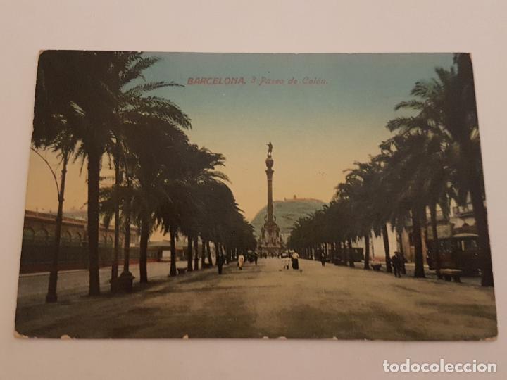 Postales: BARCELONA PASEO DE COLON - Foto 1