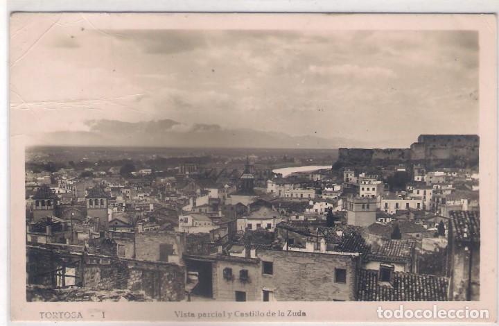 Postais: POSTAL DE TORTOSA - VISTA PARCIAL Y CASTILLO DE LA ZUDA .