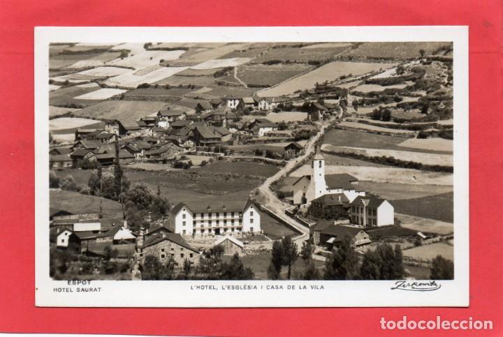 Postales: espot. l'hotel, l'esglesia i casa de la vila. zerkowitz