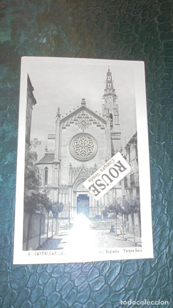 Postkarten: 4 . CASTELLAR DEL VALL&Eacute;S - CARRER DE L'ESGLESIA , VERGES SOL&Aacute; - 14X9 CM. CIRCULADA