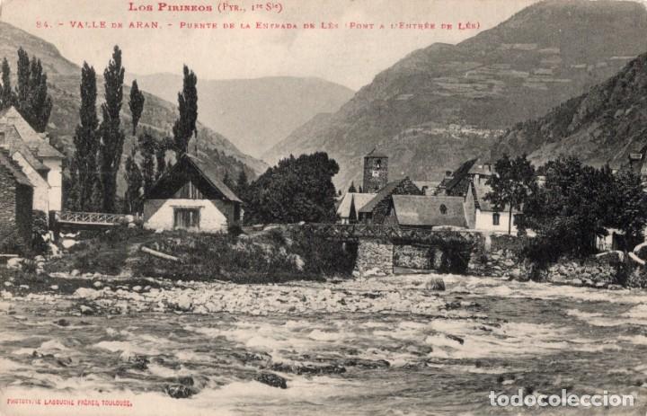 Postales: valle de aran. les. puente de entrada