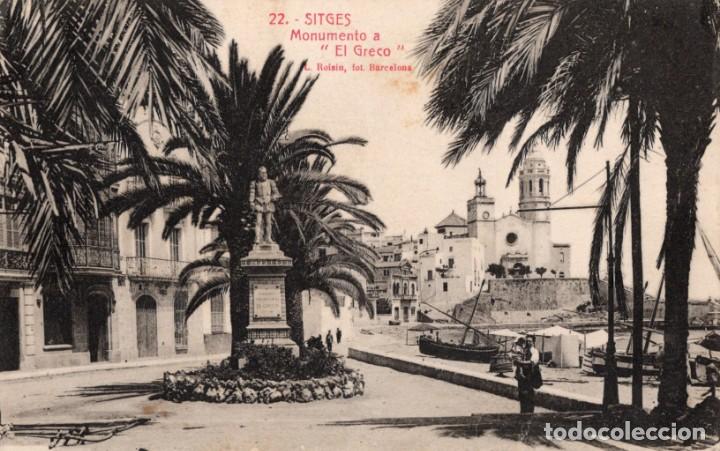 Postales: sitges. 22 monumento a el greco. roisin - Foto 1