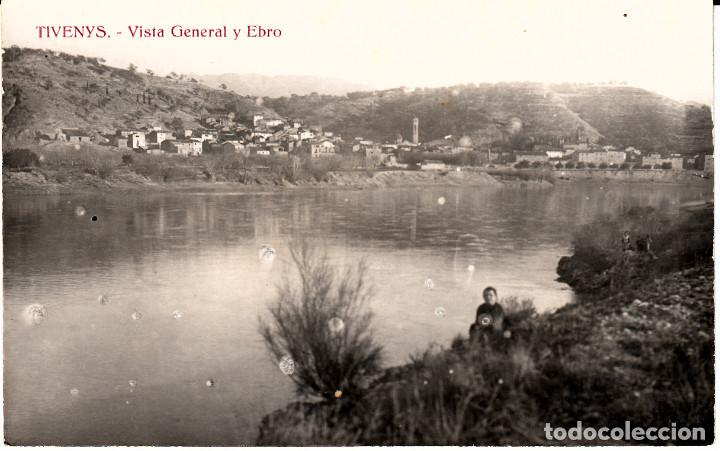 Postales: POSTAL FOTOGRAFICA TIVENYS - VISTA GENERAL Y EBRO