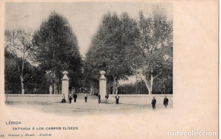 Postales: lerida. entrada campos el&iacute;seos. hauser y menet