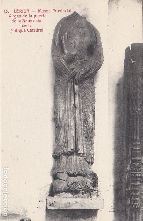 Postales: lerida,museo provincial virgen de la puerta anunciata antigua catedral