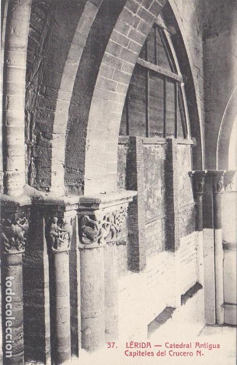 Postales: lerida, catedral antigua, capiteles del crucero n.