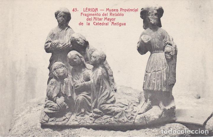 Postales: lerida, museo provincial, fragmento retablo altar mayor de la catedral antigua