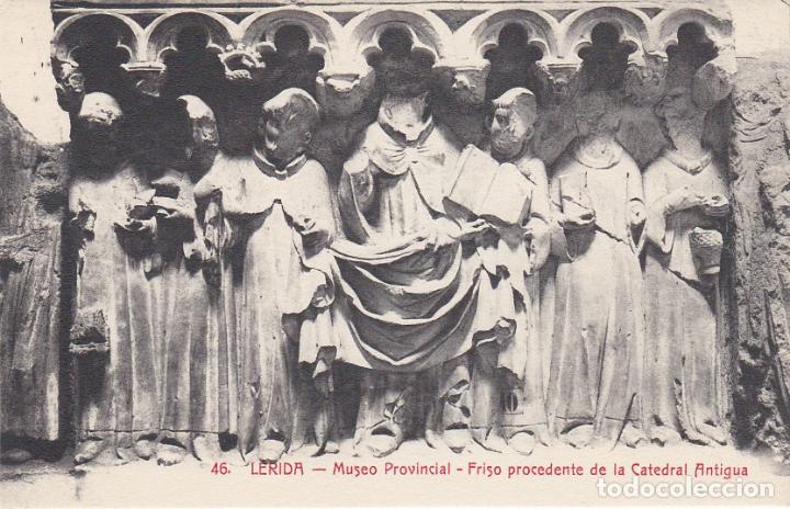Postales: lerida, museo provincial, friso procedente de la catedral antigua