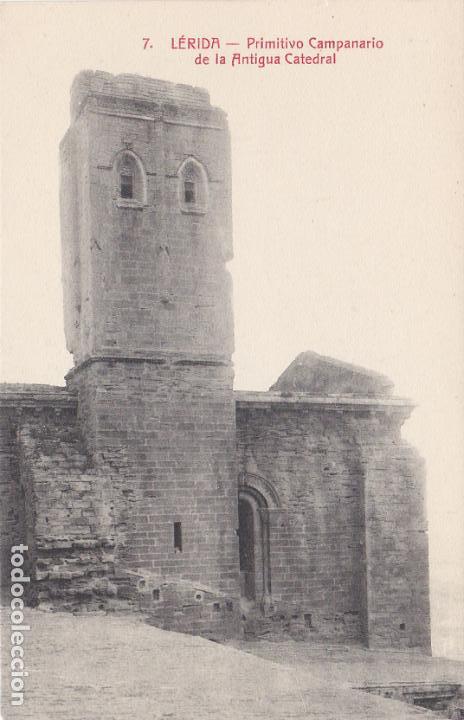 Postales: lerida, primitivo campanario de la antigua catedral
