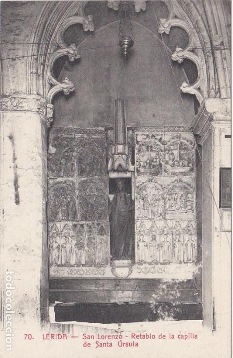 Postales: lerida, san lorenzo, retablo de la capilla de santa ursula