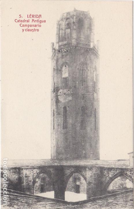 Postales: lerida, catedral antigua, campanario y claustro