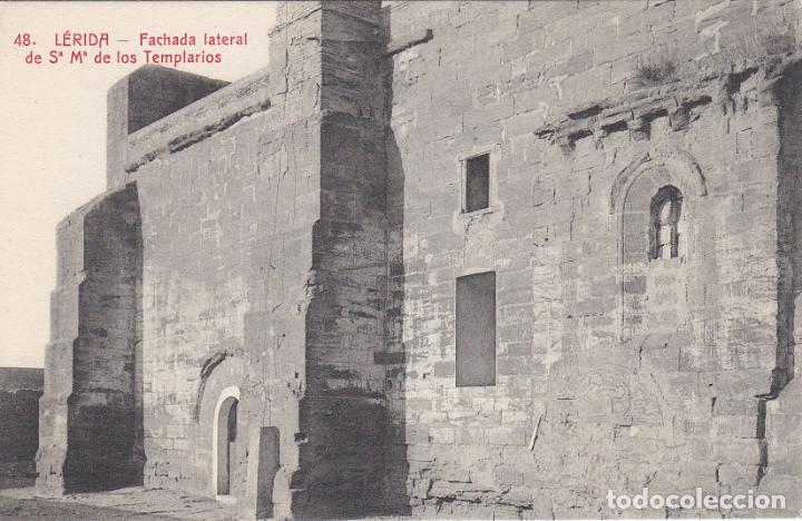 Postales: lerida, fachada lateral de s&ordf; m&ordf; de los templarios