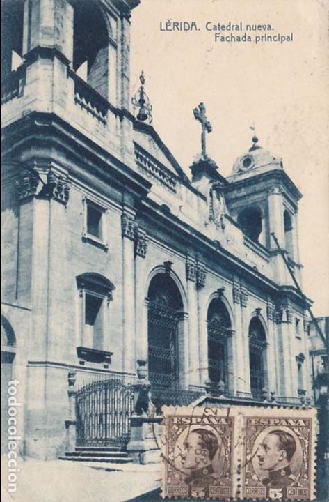 Postales: lerida, catedral nueva, fachada principal