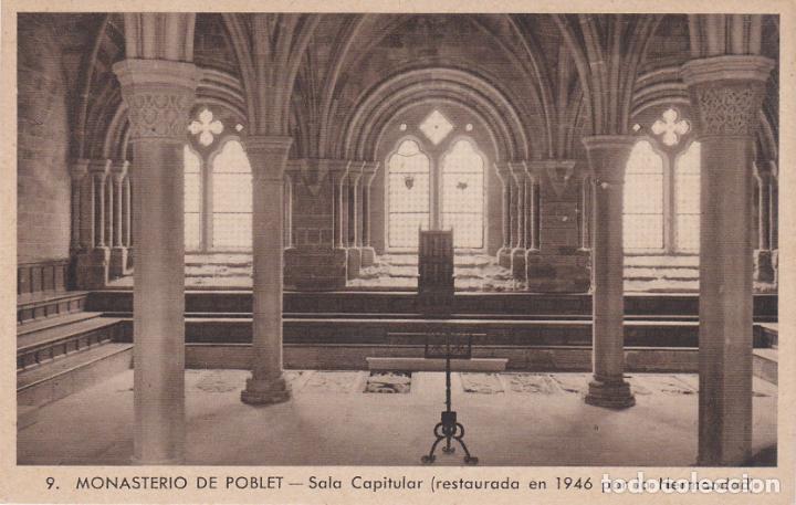 Postales: monasterio de poblet, sala capitular, tarragona - Foto 1